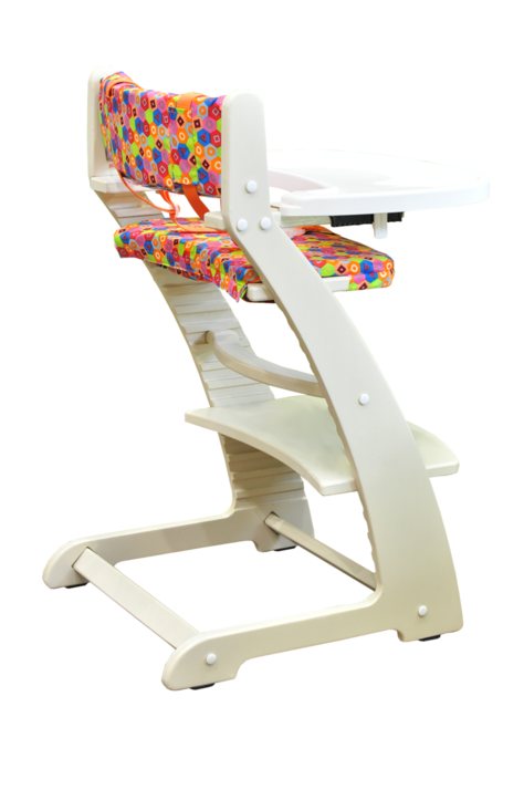Растущий стул Praktikk, цвет - Белый + комплект для кормления  