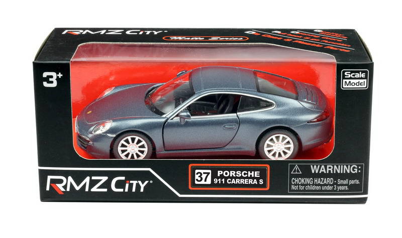 Металлическая инерционная машина RMZ City - Porsche 911 Carrera S, 1:32, темно-синий матовый  