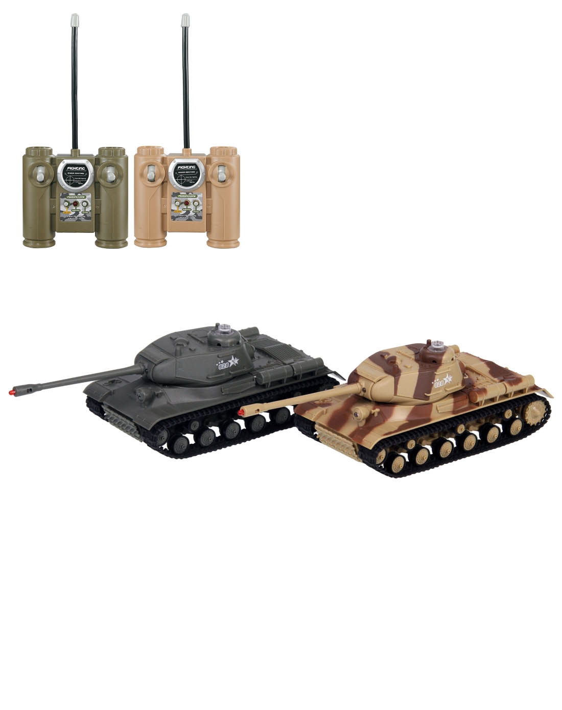 Радиоуправляемый танковый бой на 2 танка со светом и звуком, 1:64  