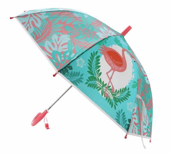 Зонт детский - Фламинго, 48 см, свисток, полуавтомат  