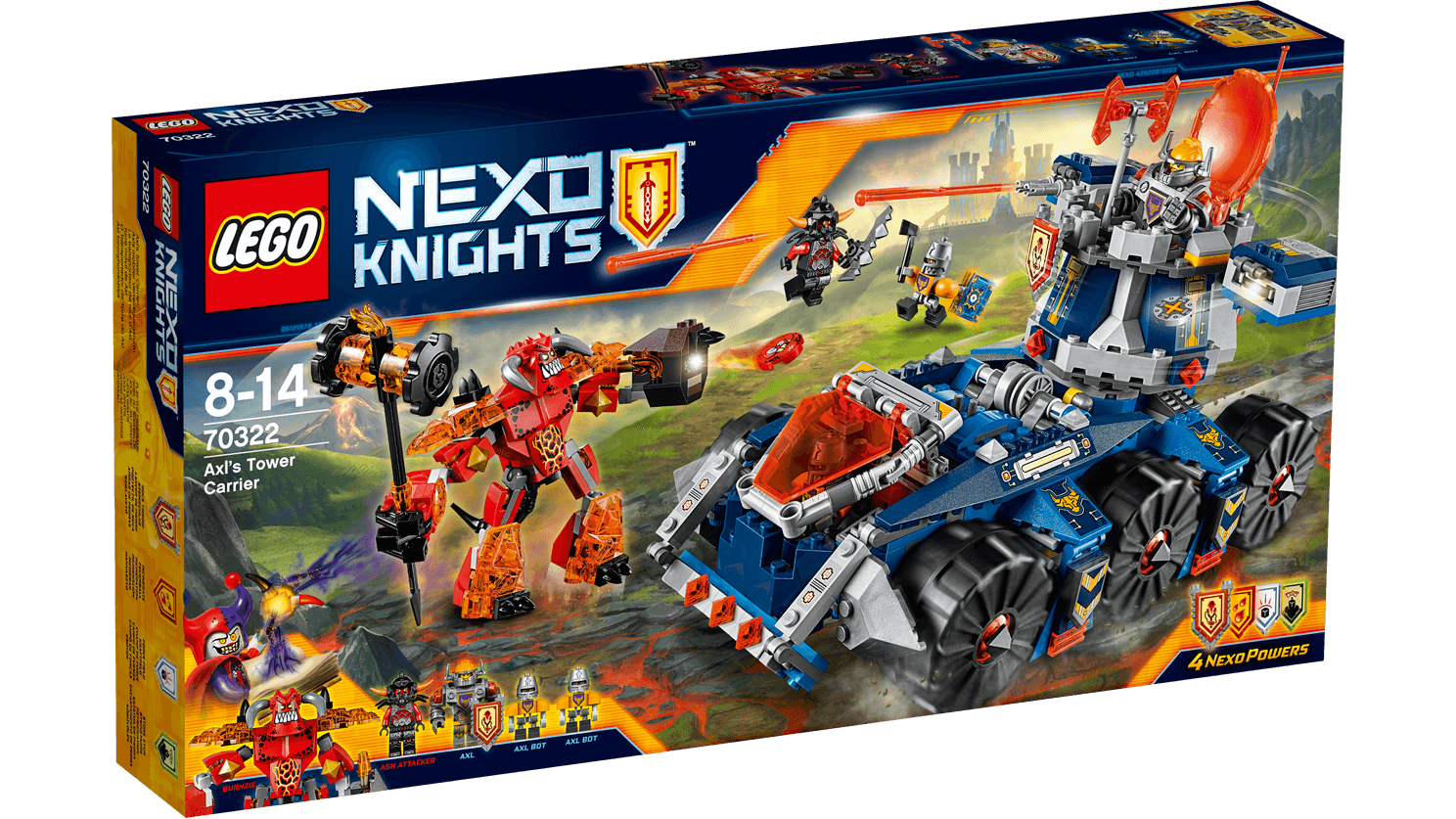 Lego Nexo Knights. Башенный тягач Акселя  