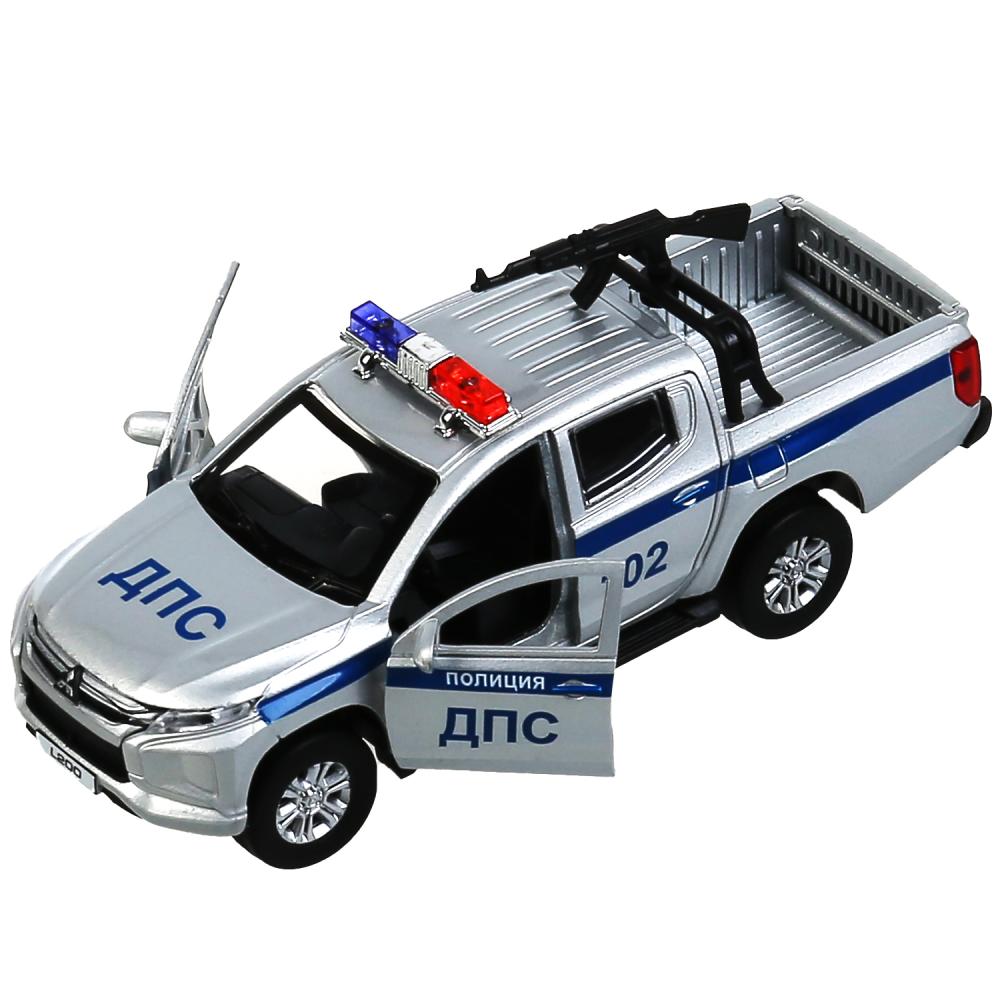 Машина Полиция Mitsubishi L200 Pickup 13 см свет-звук двери открываются металлическая   