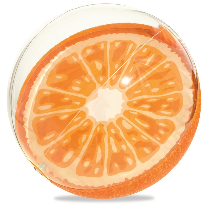 Надувной мяч из серии Фрукты, 46 см., от 2 лет, 3 дизайна: апельсин, клубника, киви  