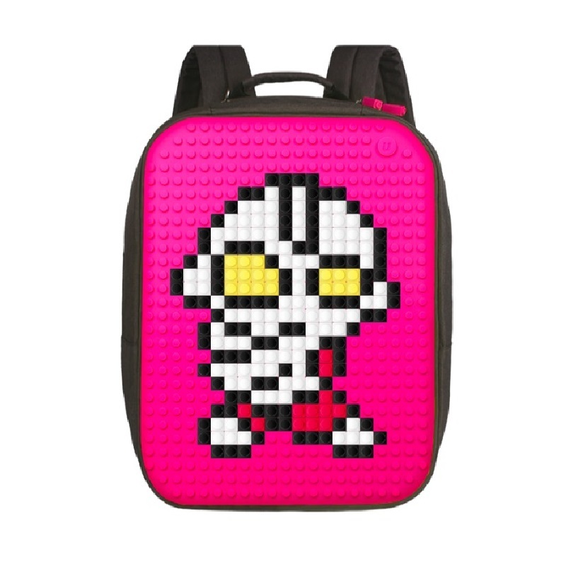 Пиксельный рюкзак Canvas Classic Pixel Backpack WY-A001, фуксия  