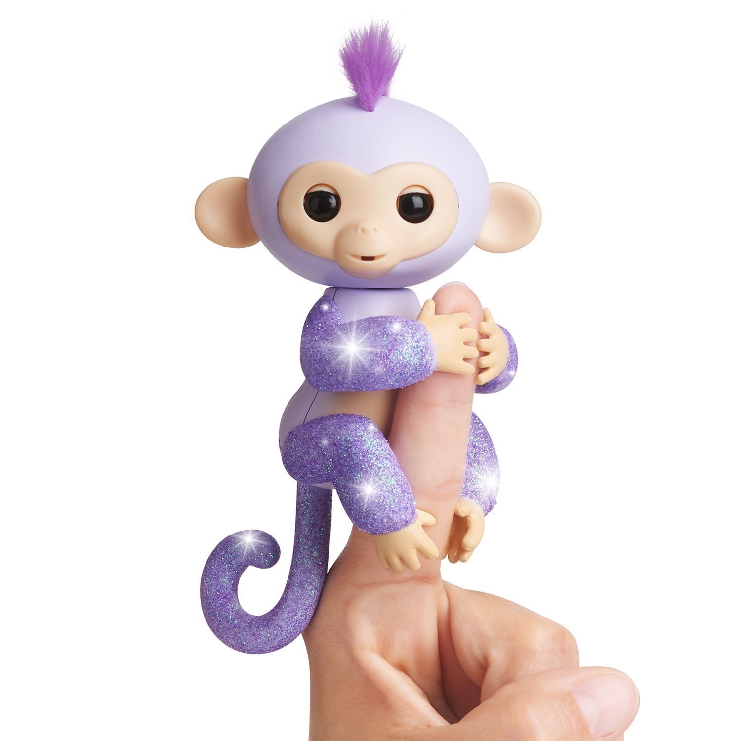 Интерактивная обезьянка Fingerlings – Кики, светло-пурпурная, 12 см, звук  
