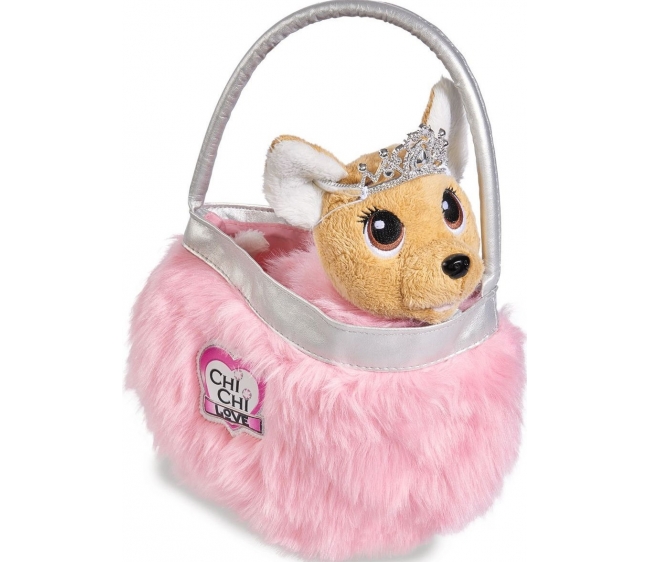 Плюшевая собачка Chi-Chi love - Принцесса с пушистой сумкой, 20 см  