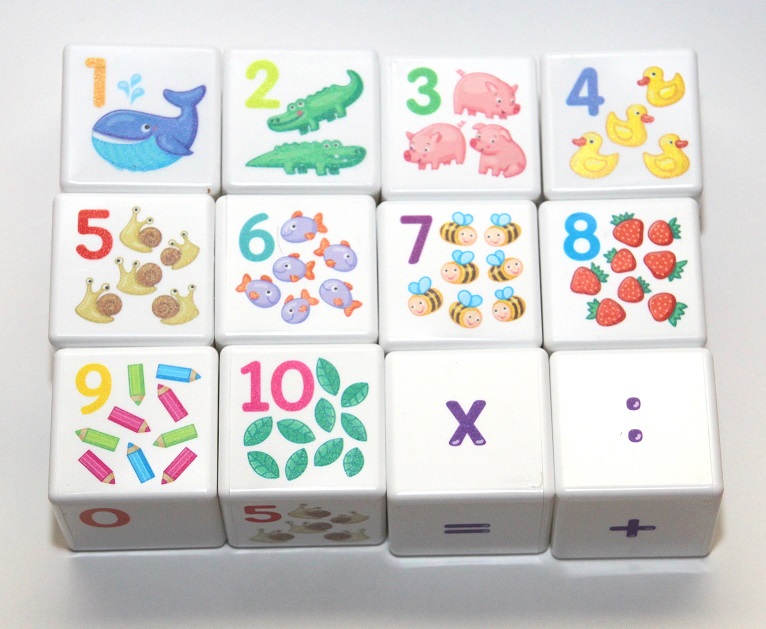 Кубики для умников – Арифметика, 12 шт. без обклейки  