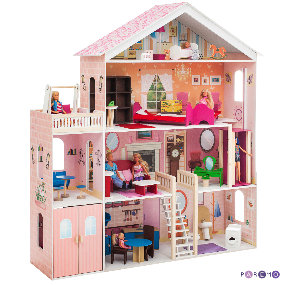 Большой дом для Барби – Мечта, 28 предметов мебели, лифт, лестница, гараж, балкон, качели  