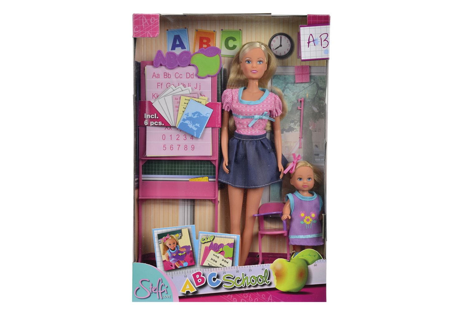 Игровой набор - Школа – кукла Штеффи - учитель и кукла Еви – ученица  