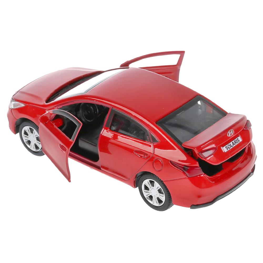 Инерционная металлическая модель – Hyundai Solaris, 12 см, красный  