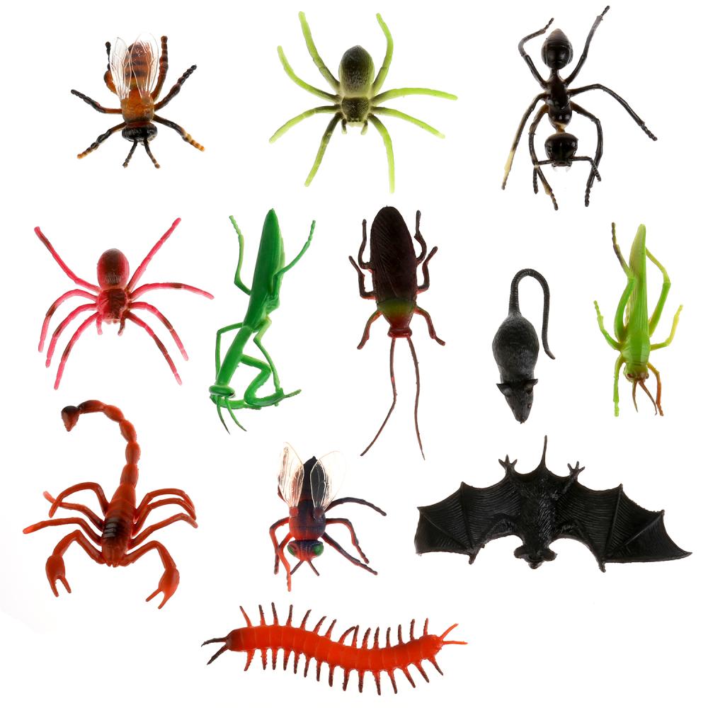 Набор из 12-и фигурок насекомых, несколько видов   