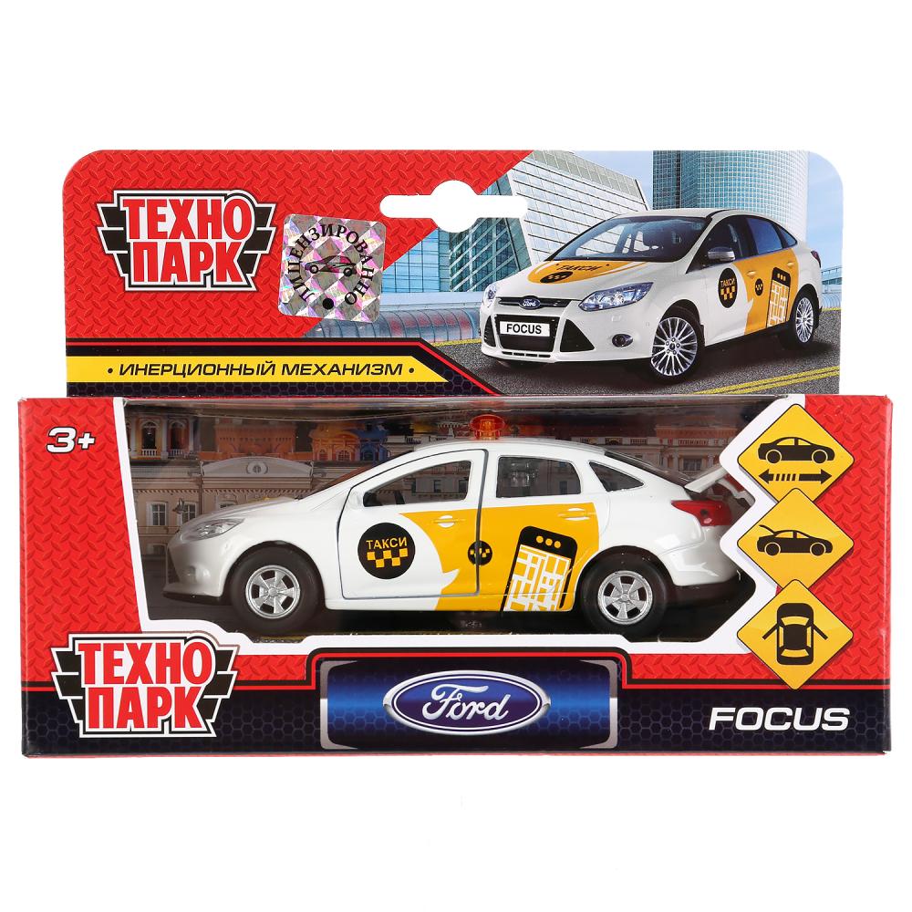 Машина Такси Ford Focus 12 см двери и багажник открываются металлическая инерционная  