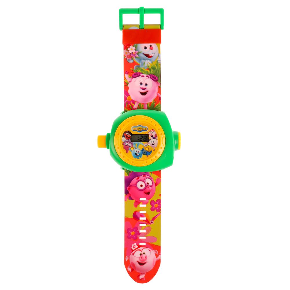 Развивающие часы из серии Смешарики, с проектором, 24 кадра, несколько цветов  