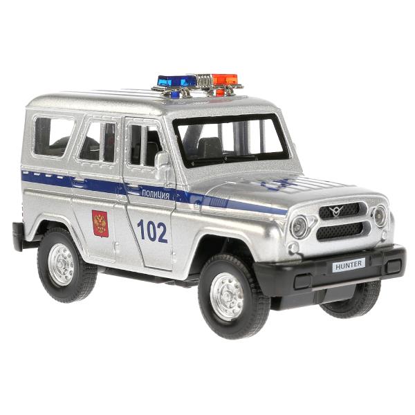 Машина металлическая инерционная UAZ Hunter – Полиция, 12 см, свет, звук, открываются двери  