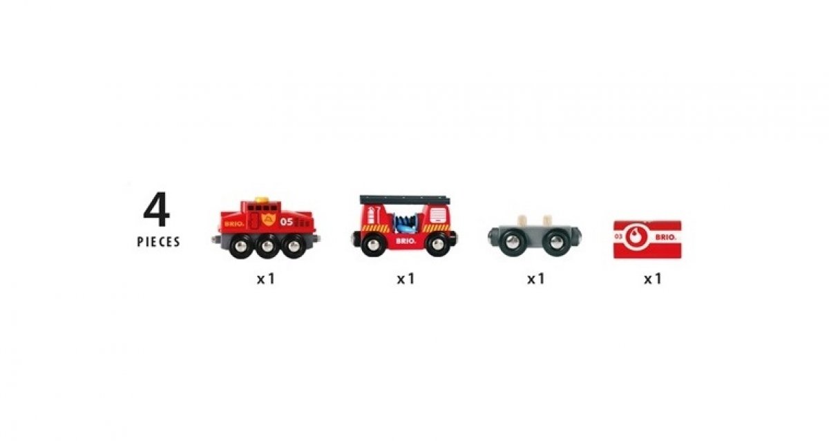 Игровой набор - Пожарный поезд, 3 вагона  