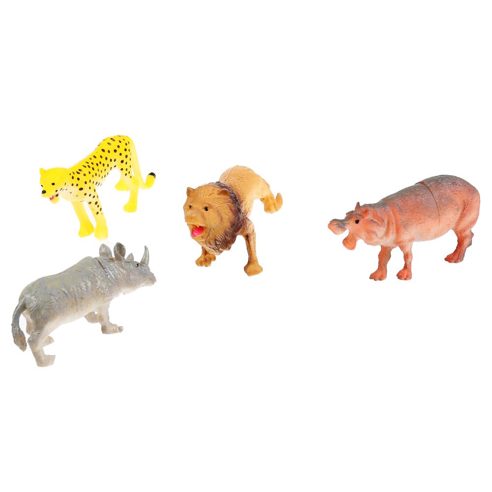 Набор игрушек из пластизоля – Дикие животные, 8 штук, 10 см   