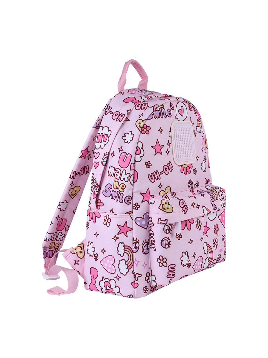 Рюкзак Funny square U18-1 для девочек, розовый  