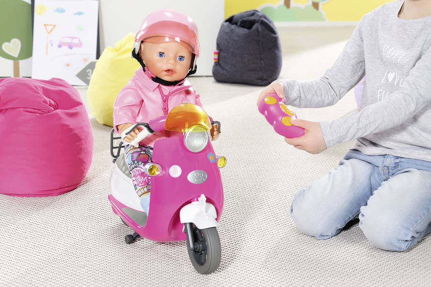 Скутер на радиоуправлении для кукол Baby born, дисплей  