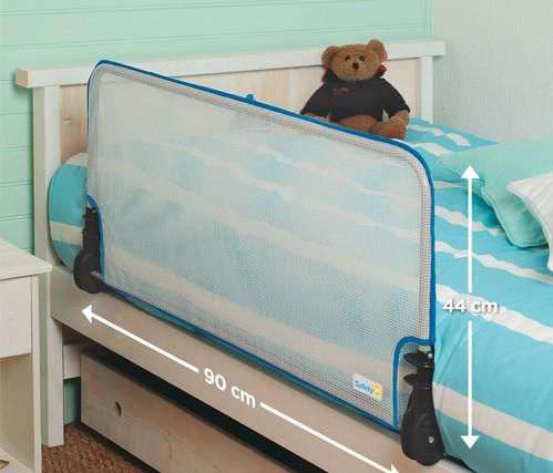 Защитный барьер на металлическом каркасе для детской кровати, 90 см  