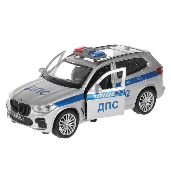 Модель Полиция BMW X5 M-Sport свет-звук 12 см двери и багажник открываются металлическая  