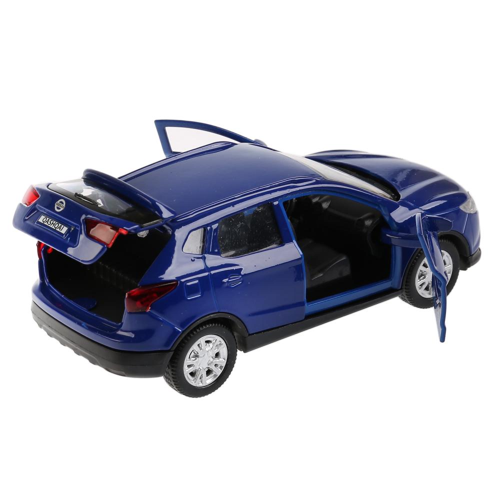 Машина металлическая Nissan Qashqai 12 см., открываются двери, инерционный, синий  