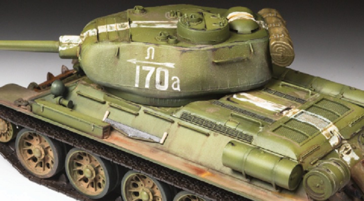 Модель сборная - Советский средний танк Т-34/85, образца 1944 года  