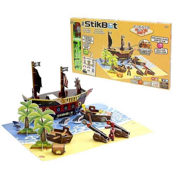 Игровой набор Stikbot - Пиратский корабль  
