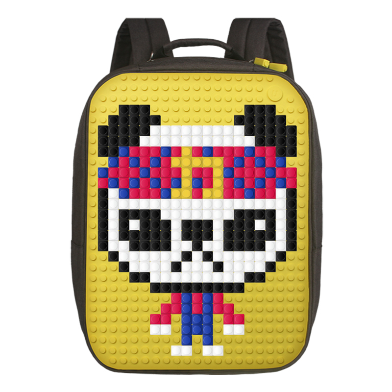 Пиксельный рюкзак Canvas Classic Pixel Backpack WY-A001, желтый  