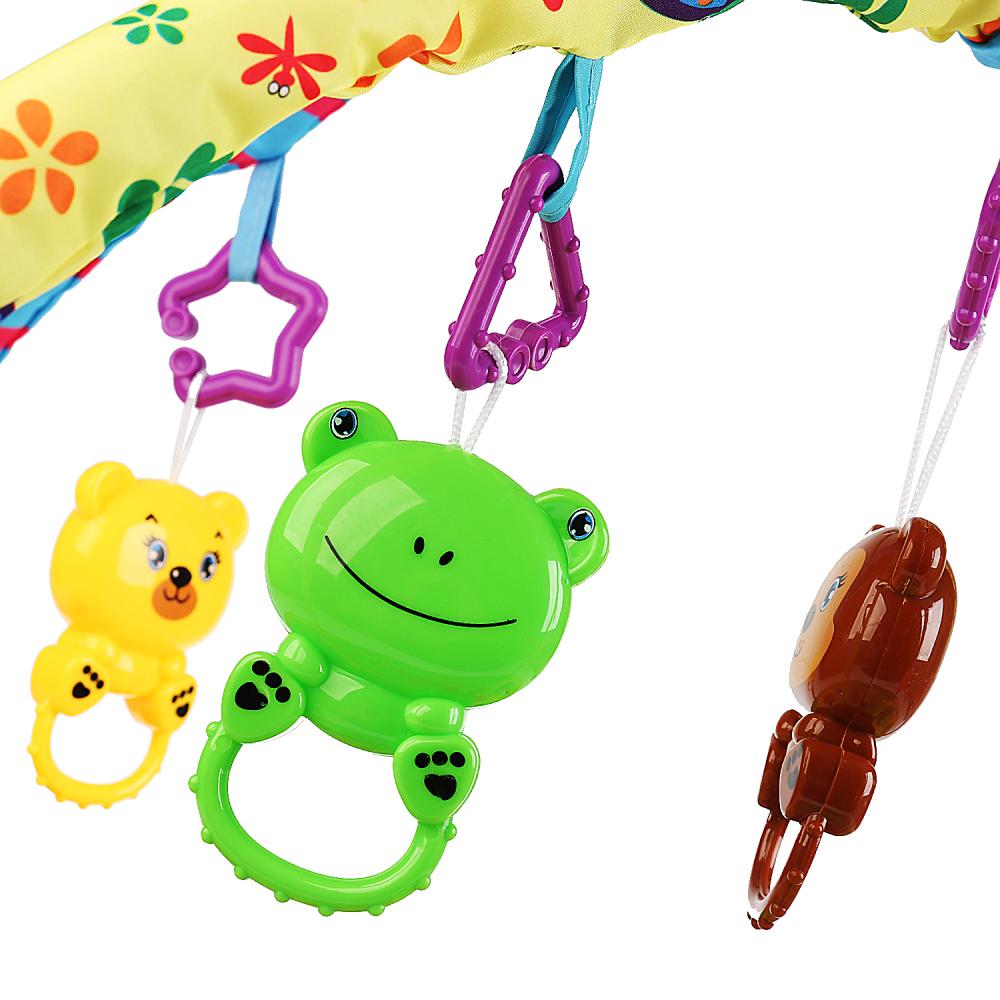 Детский игровой коврик - Божья коровка с игрушками на подвеске  