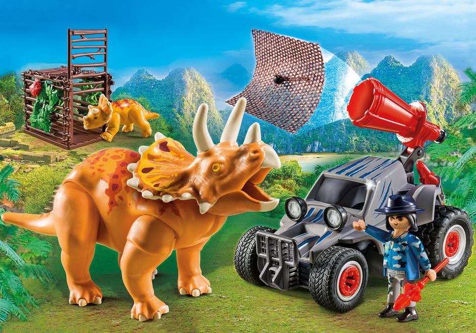 Игровой набор из серии Динозавры: Вражеский квадроцикл с трицератопсом  