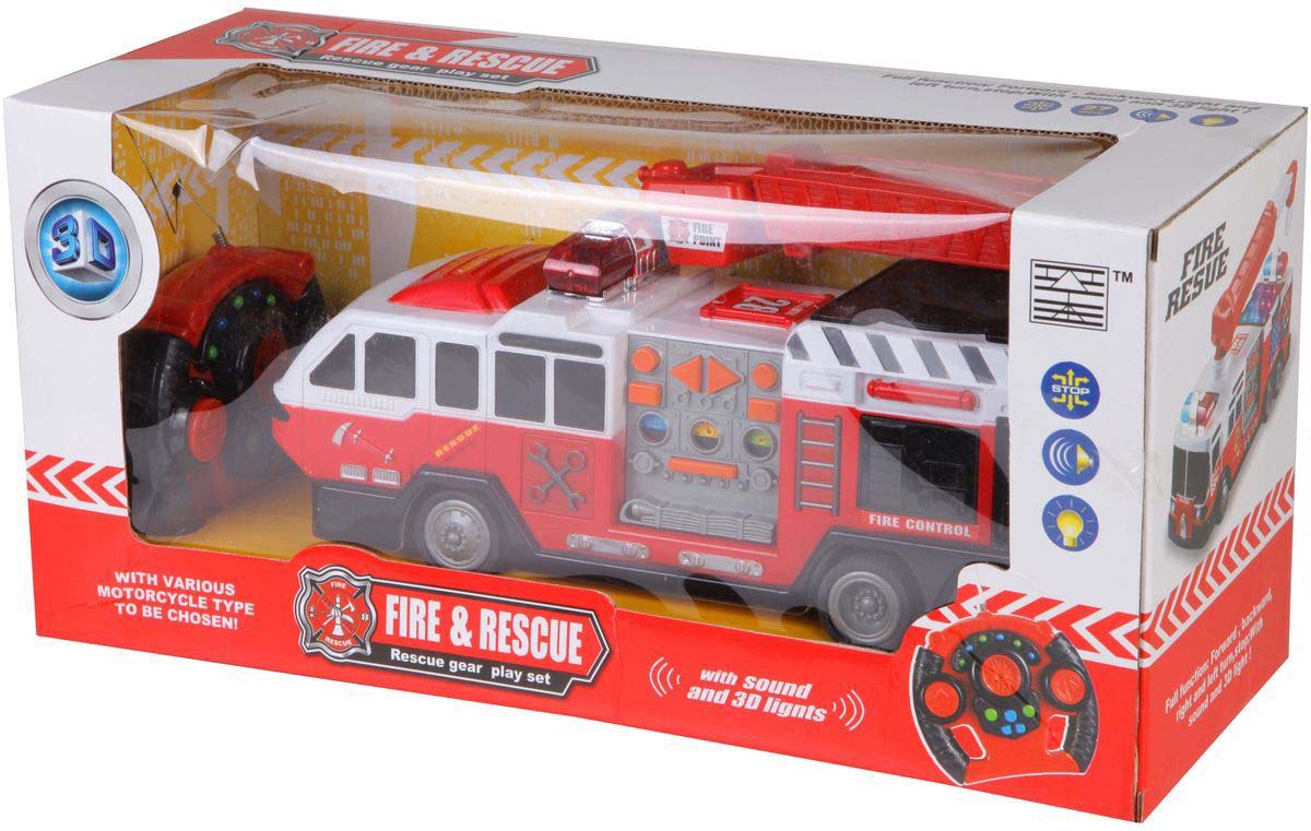 Пожарная машина на радиоуправлении, свет и звук  