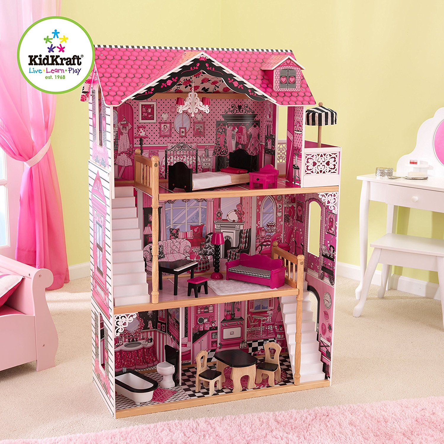 Кукольный домик для Барби с мебелью Амелия  