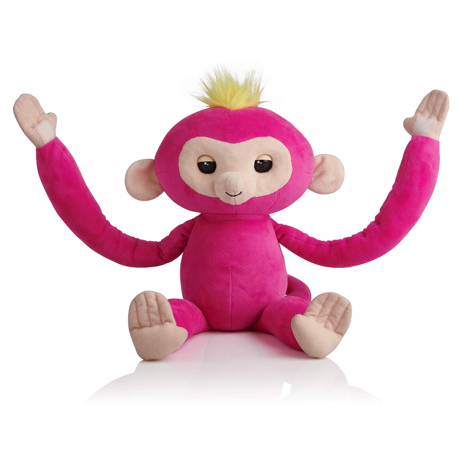Интерактивная мягкая игрушка Fingerlings – Обезьянка-обнимашка, розовая  