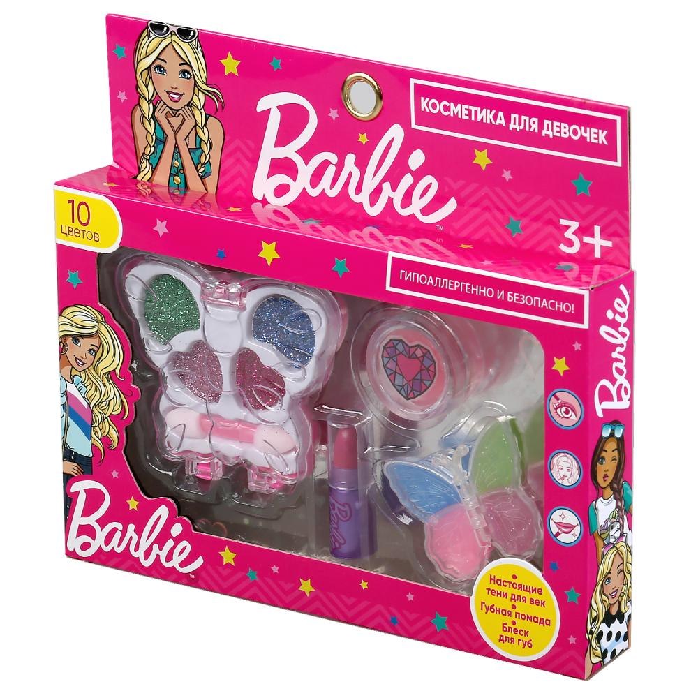 Косметика для девочек Барби: тени, помада, блески для губ  