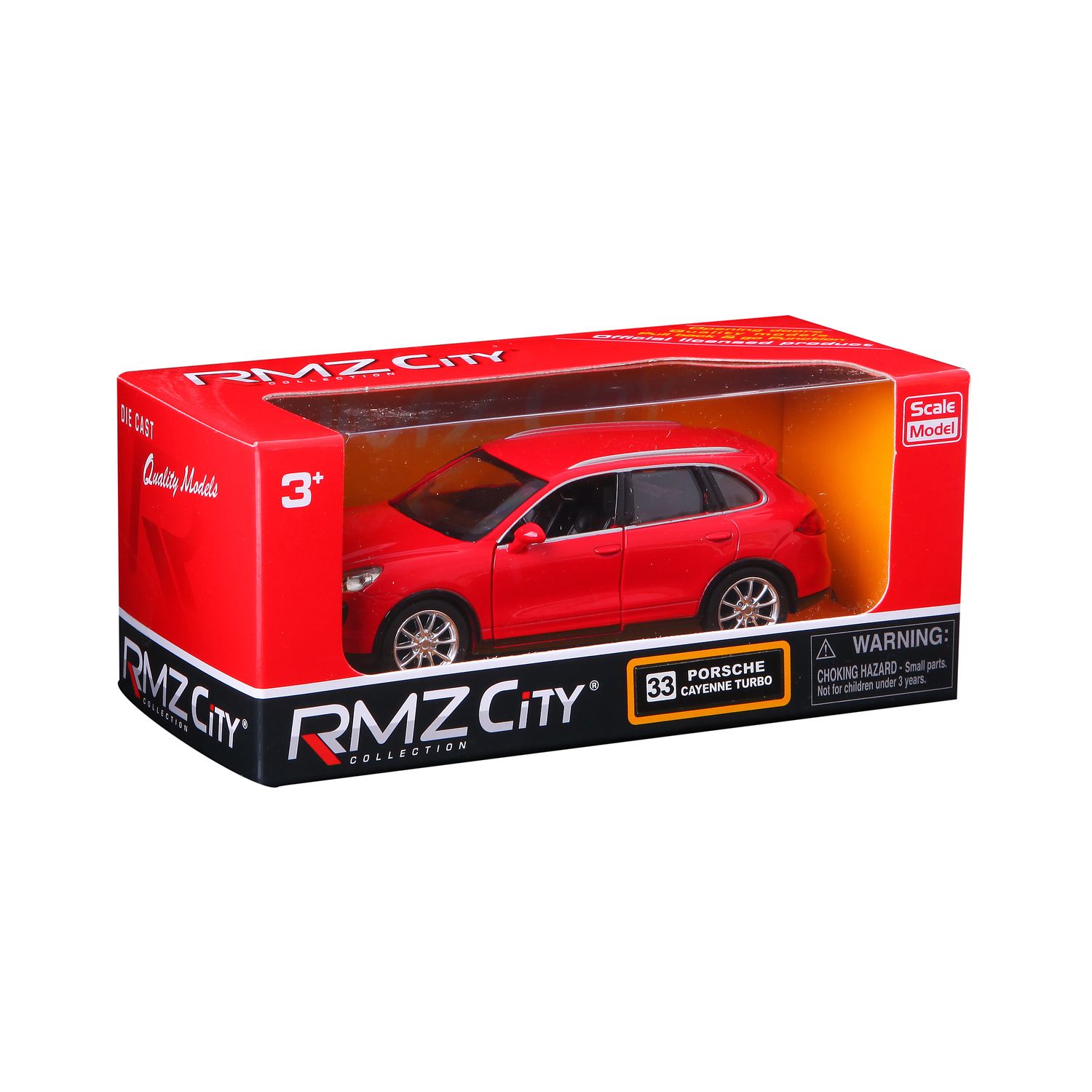 Металлическая инерционная машина RMZ City - Porsche Cayenne Turbo, 1:32, красный матовый  
