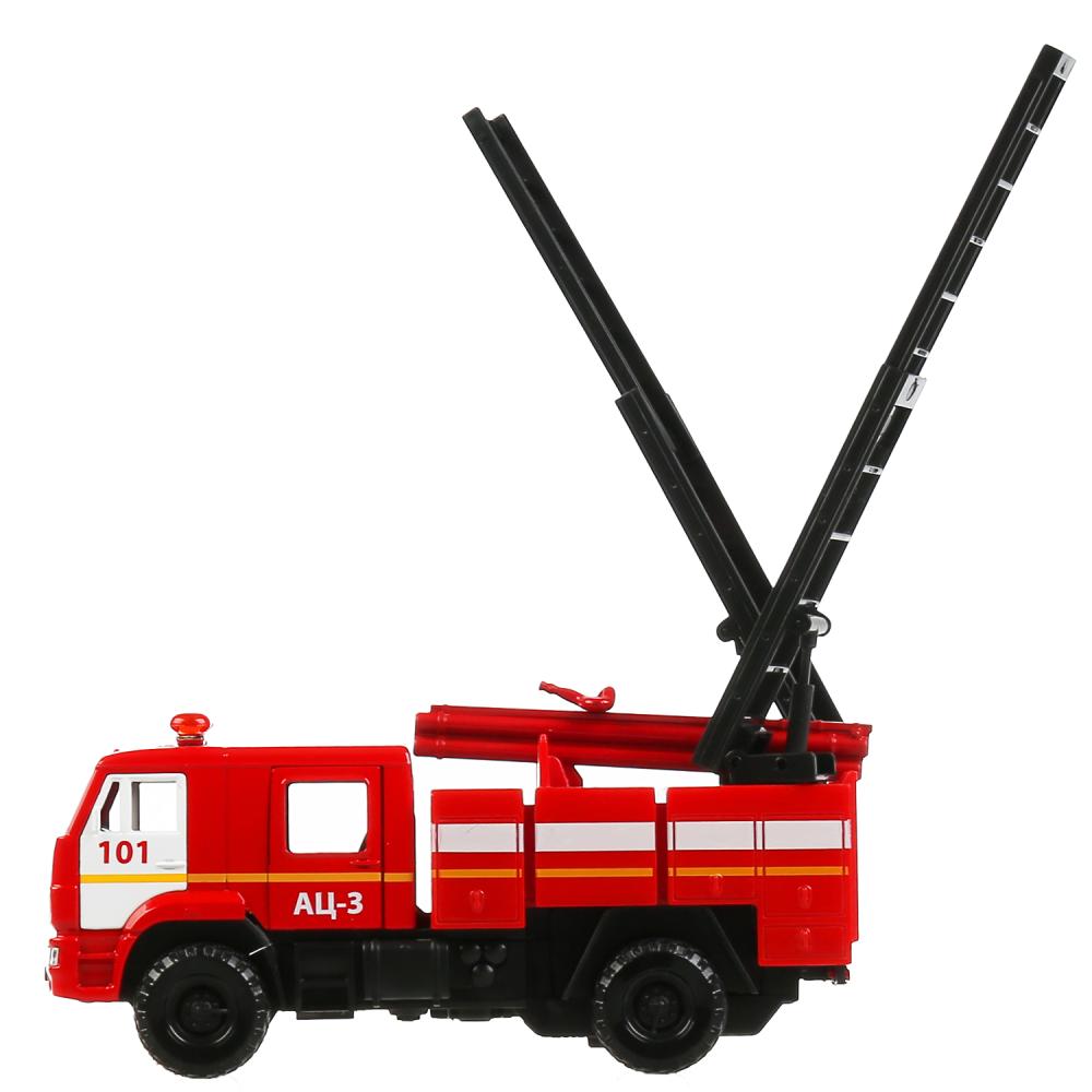 Машина Пожарная автоцистерна КамАЗ-43502 15 см подвижные элементы металлическая инерционная  