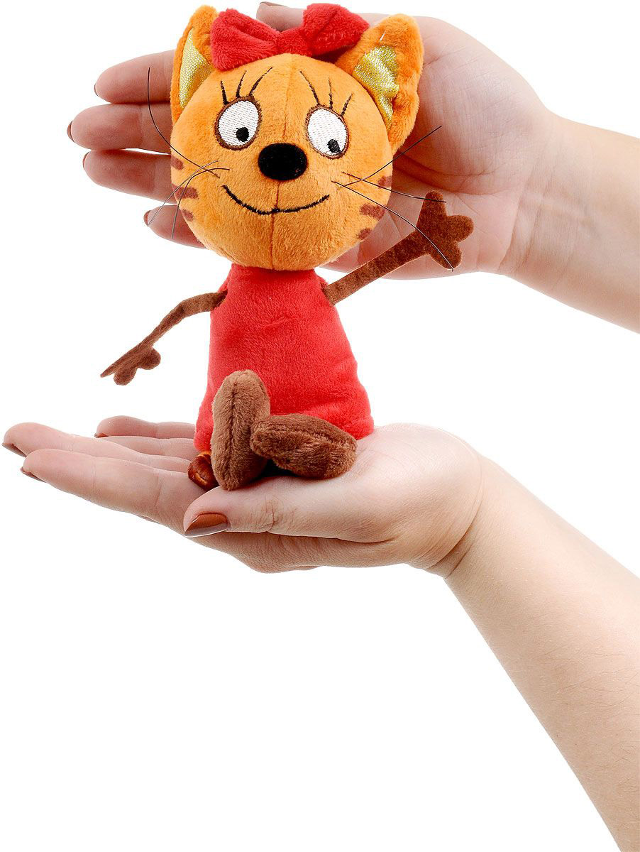 Озвученная мягкая игрушка - Карамелька из мультфильма 3 кота, 13 см  