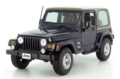 Металлическая машинка Bburago Jeep Wrangler Sahara масштаб 1:18  