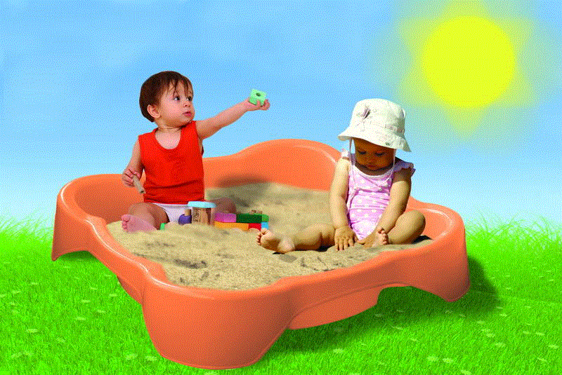 Детская пластиковая песочница мини-бассейн Marian Plast 374, квадратная  