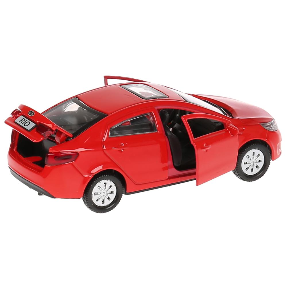 Модель Kia Rio, 12 см, открываются двери, инерционная, красная  