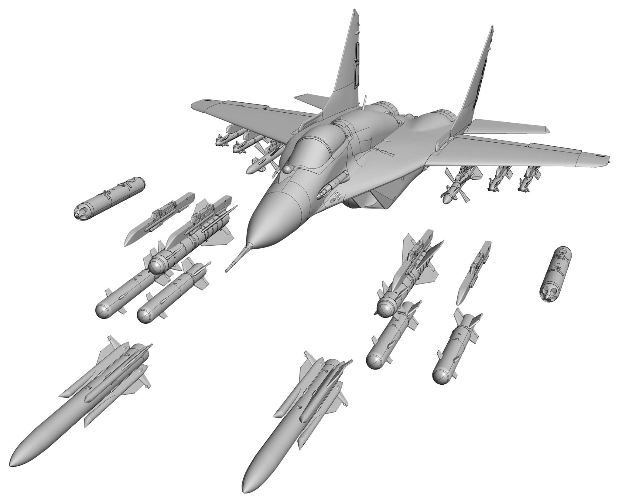 Сборная модель - Самолет МиГ-29 СМТ  