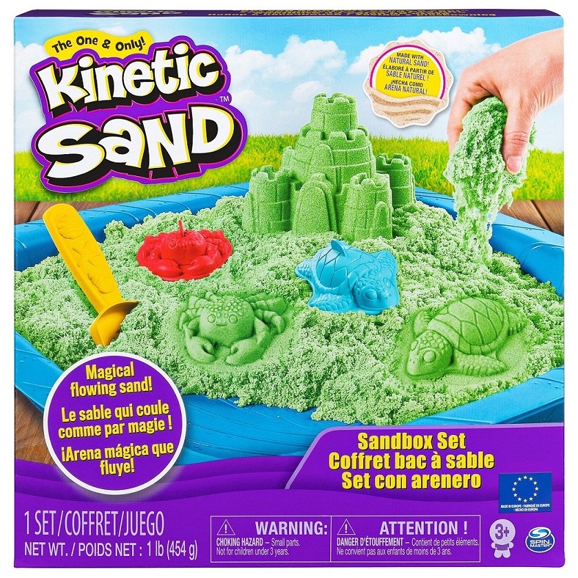 Кинетический песок Kinetic Sand - Набор для лепки с коробкой и инструментами  