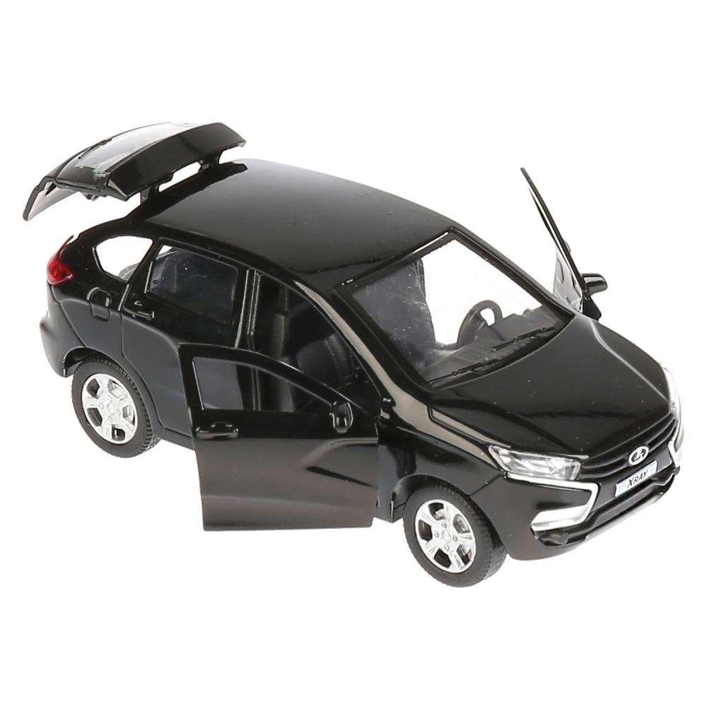 Модель Lada XRAY, черная, 12 см, открываются двери, инерционная  
