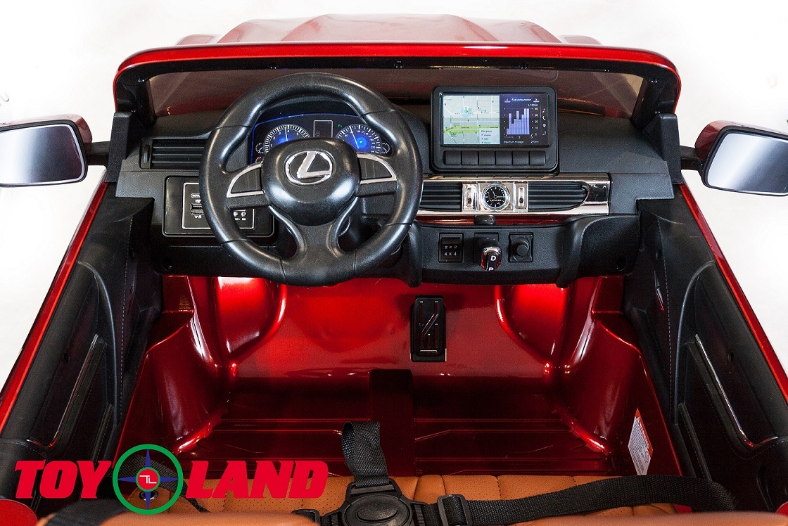Электромобиль Lexus LX570, красный  
