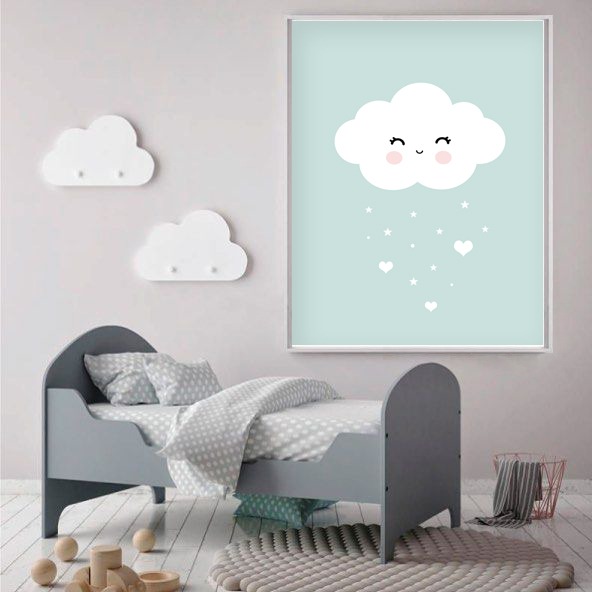 Постер - Мечтательное облачко, размер А3   
