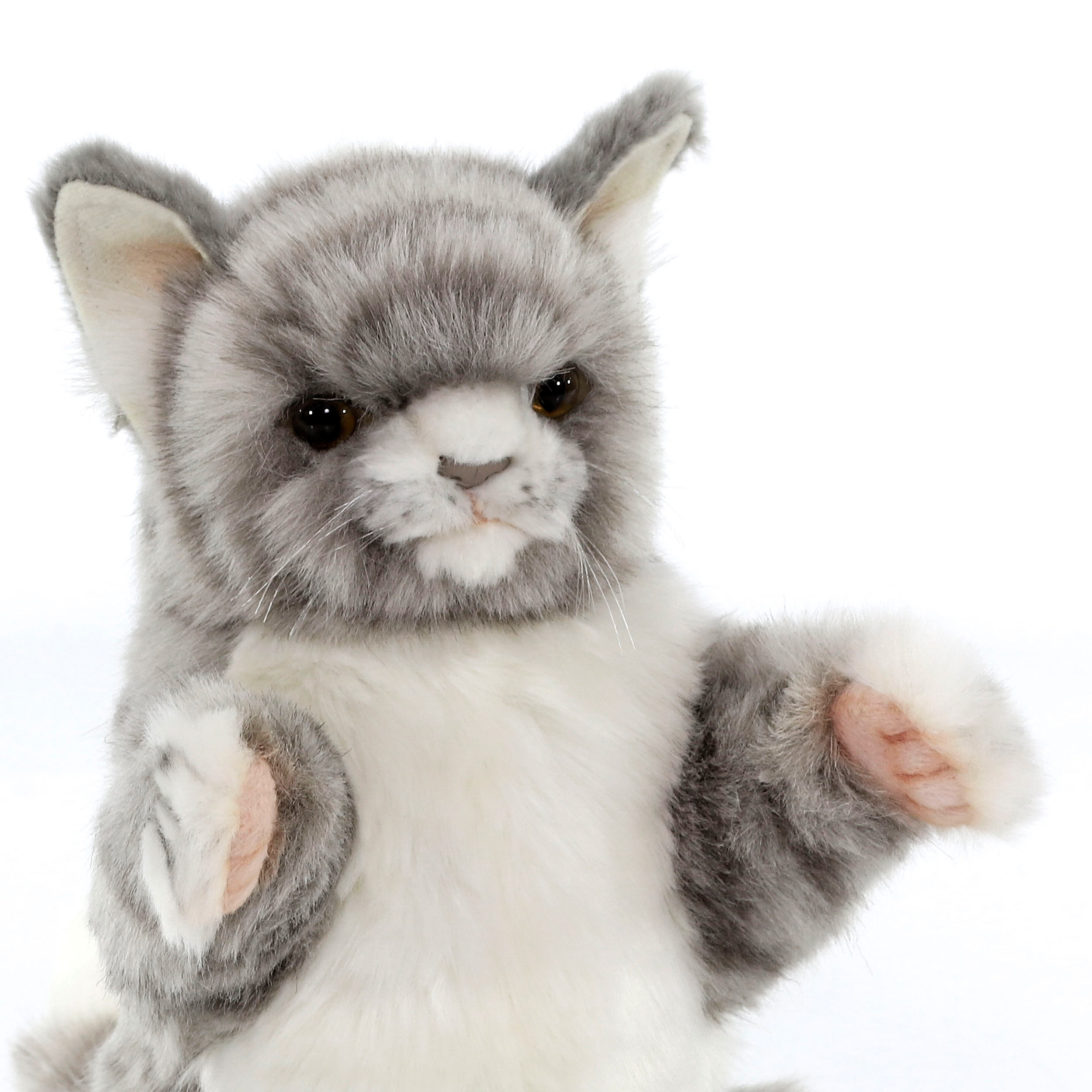 Мягкая игрушка - Кот жаккардовый, игрушка на руку, 28 см.  