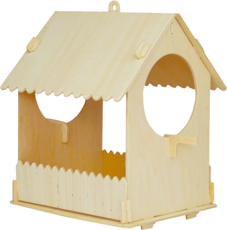 Модель деревянная сборная - Кормушка для птиц I , 4 пластины  