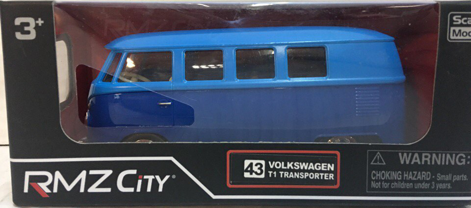 Металлический инерционный автобус RMZ City - Volkswagen Type 2 T1, 1:32, 5 цветов  