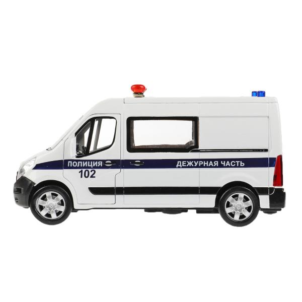Машина Полиция Renault Master 14 см двери открываются инерционная металлическая  