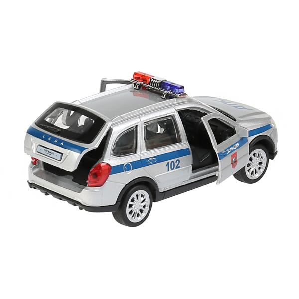 Модель Полиция Lada Granta Cross 2019 12 см двери и багажник открываются металлическая  